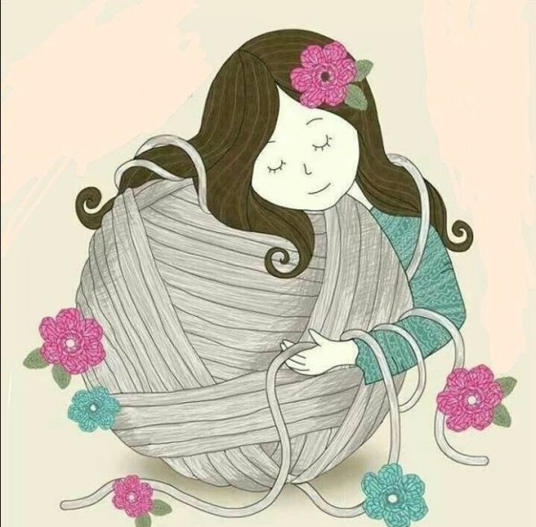 Иллюстрации вязальщица