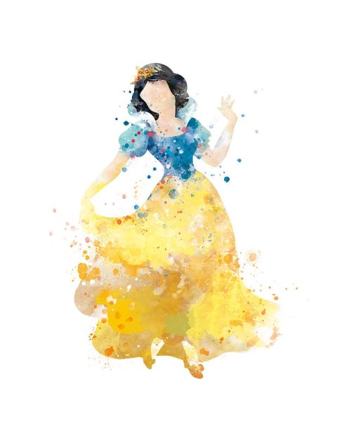 Принцессы Дисней Белль акварелью