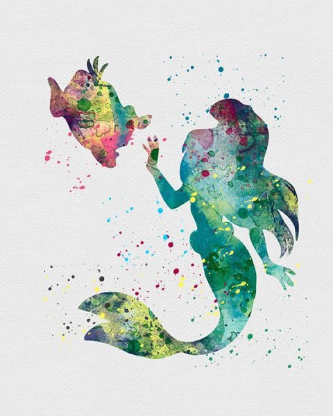 Дисней акварель