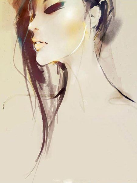 Стильные иллюстрации девушек в профиль