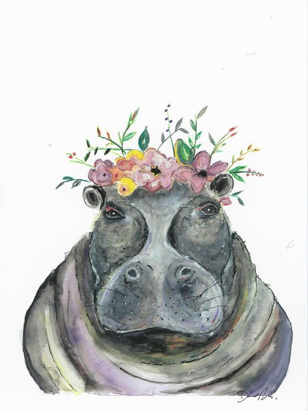 Гиппопотам картина