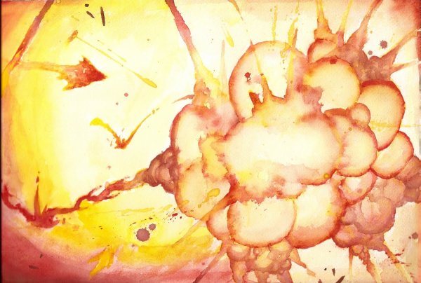 Ядерный взрыв акварель