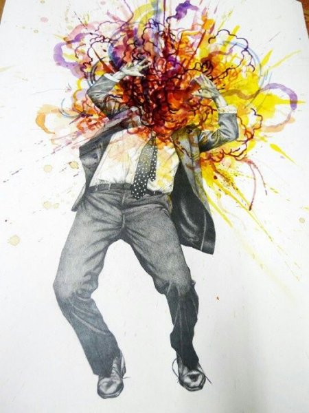 Взрыв акварелью