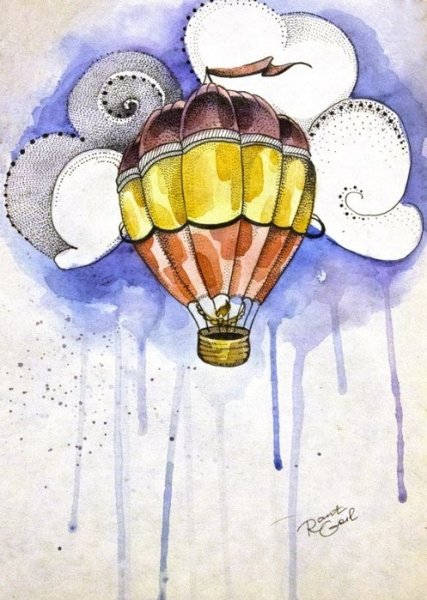 Воздушный шар скетч