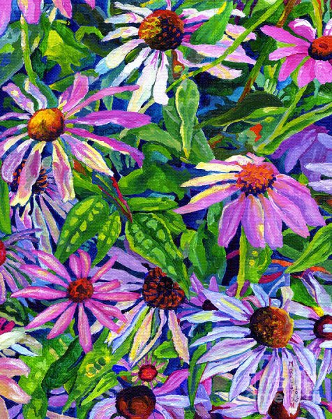 Иллюстрация эхинацея акварель