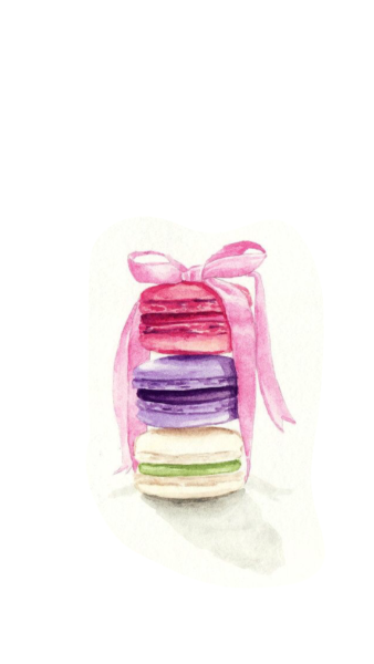 Макарунс акварель