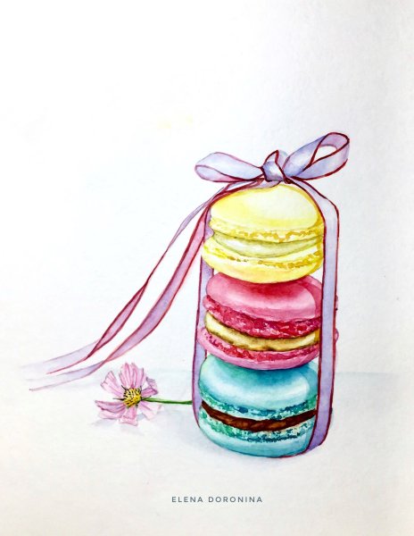 Акварельные макаронс