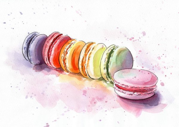 Макаруны нарисованные