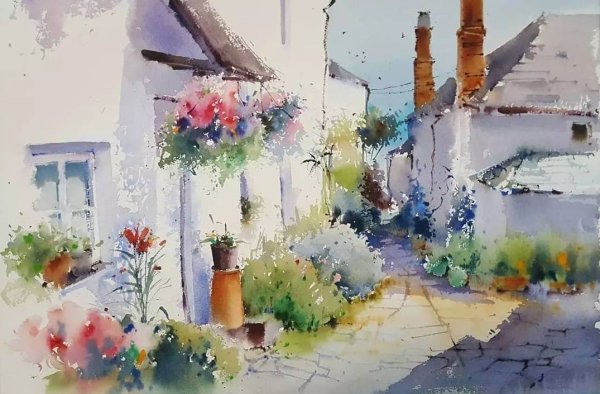 Художник Blanca Alvarez акварель