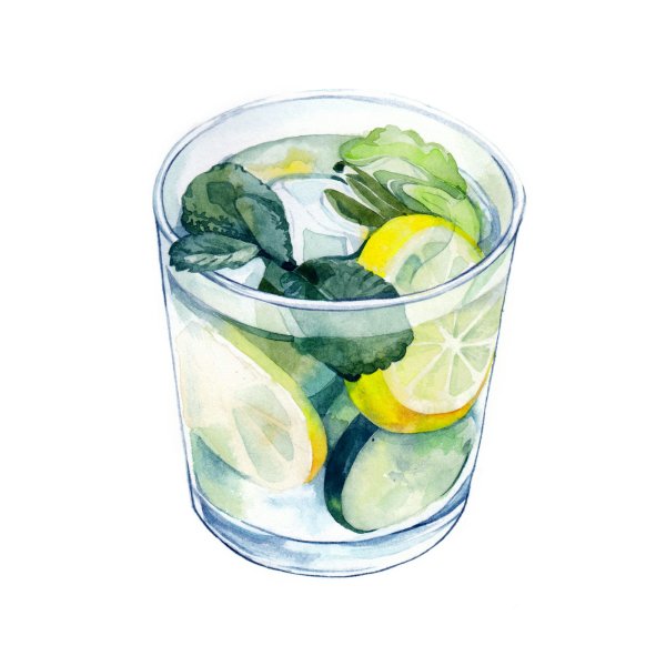 Коктейль акварель