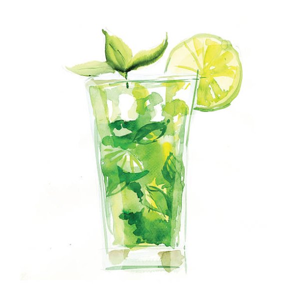 Коктейль акварель