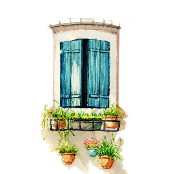 Окно акварель