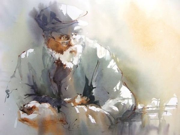 Врач акварель