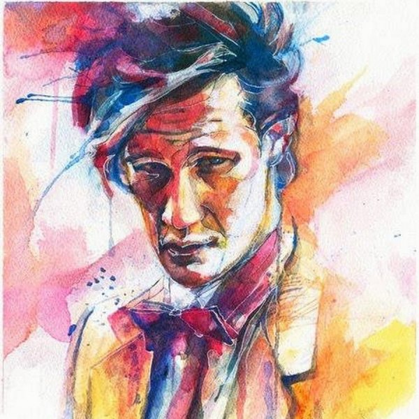 Врач акварельный рисунок