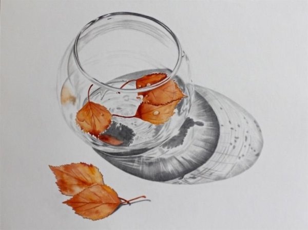 Стекло акварелью поэтапно