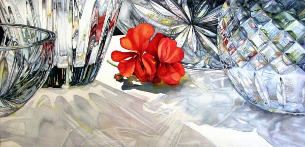 Стеклянная посуда акварелью