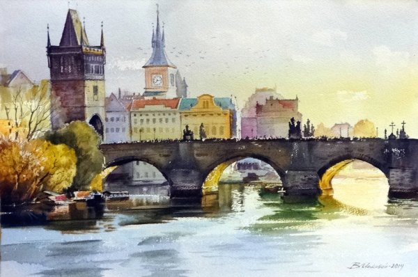 Карлов мост Прага живопись