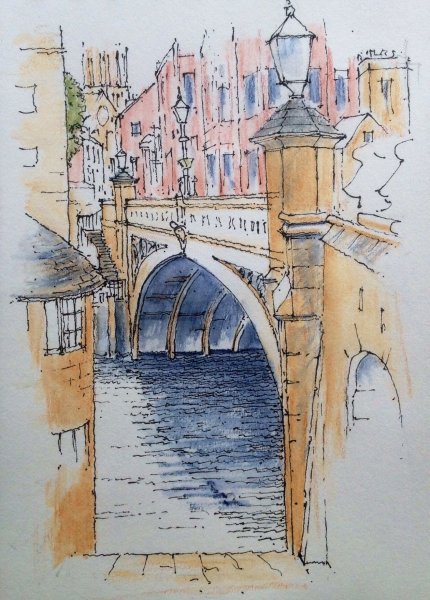 Питер акварель скетч мосты