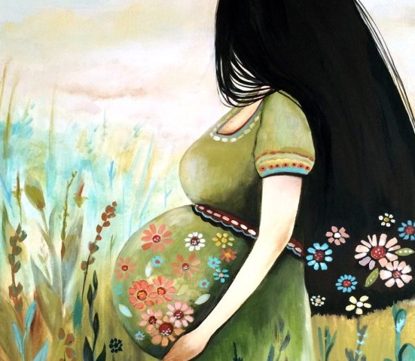 Мама акварель