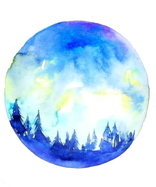 Планеты акварелью