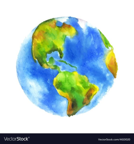 Космос в кругу акварелью