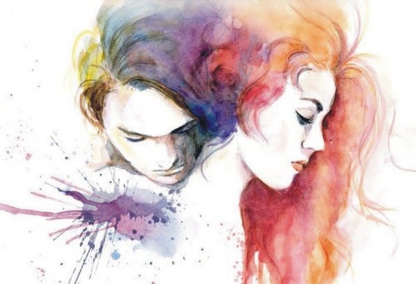 Эмоции акварель