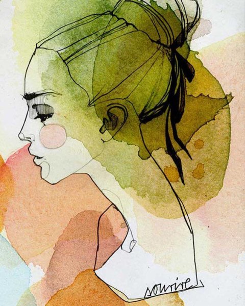 Рисование еды акварелью