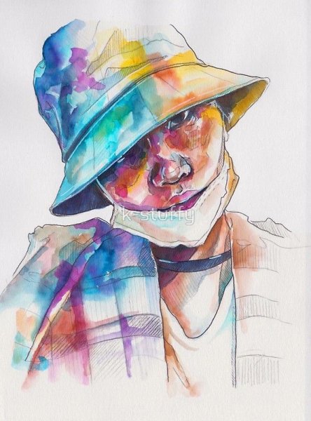 Рисунки БТС акварелью