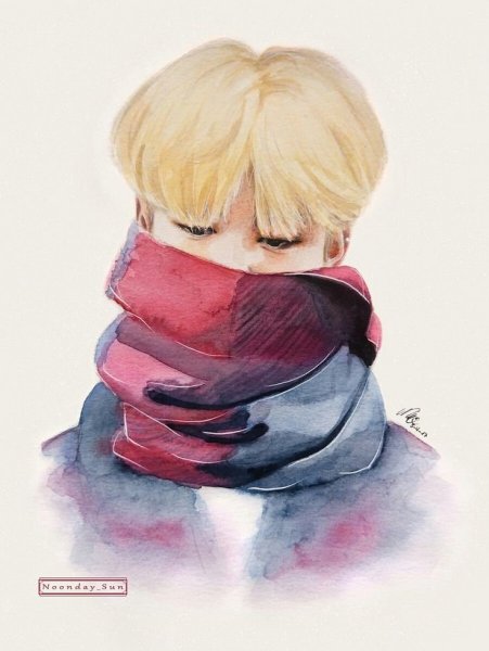 BTS Art акварелью