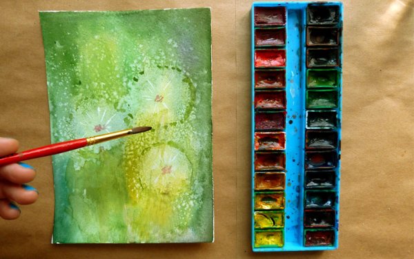 Техника рисования акварельными красками