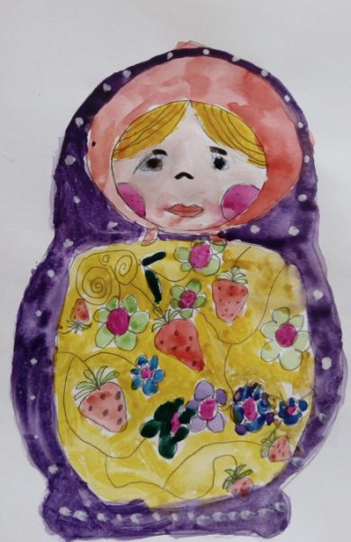 Матрешка красками
