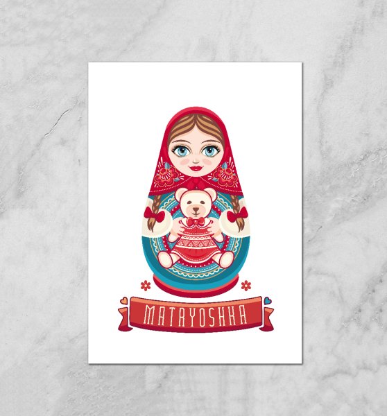Изображение матрешки для плаката