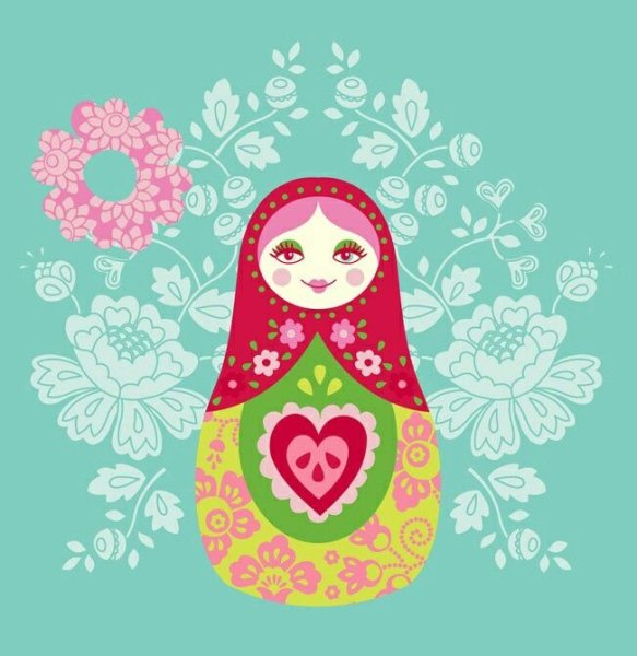 Матрешка стилизация