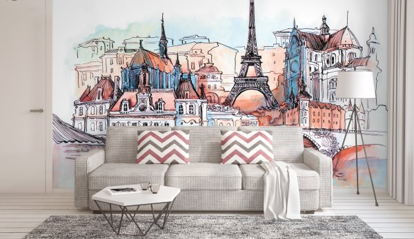 Роспись стен город