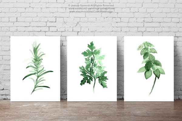 Постер на кухню зелень