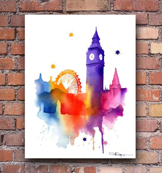 Лондон акварель