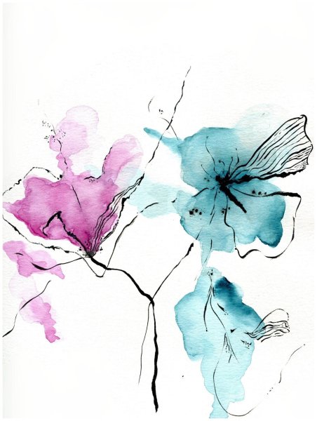 Акварель абстракция