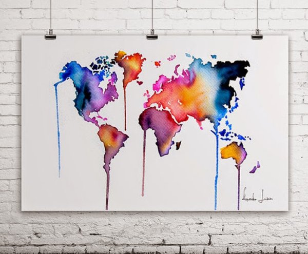 Акварель подтеки