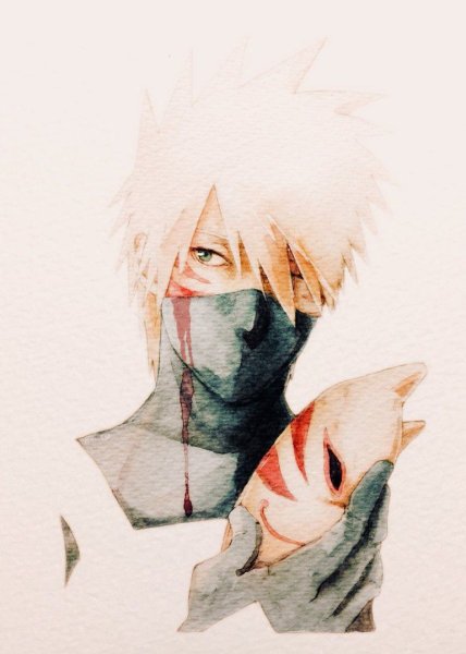 Наруто и Какаши арт