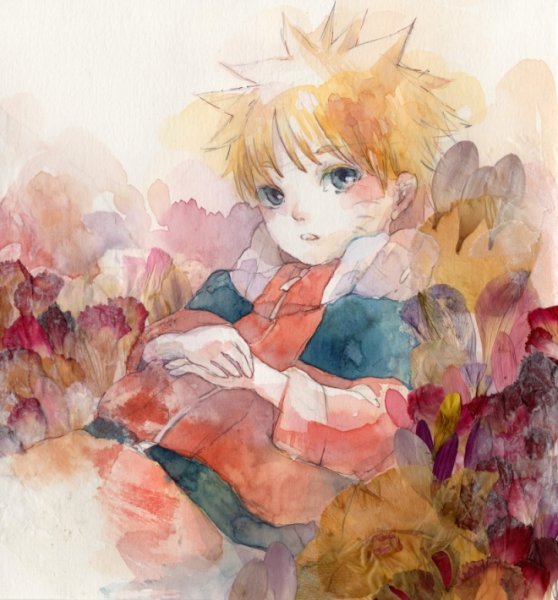 Аниме Наруто акварелью