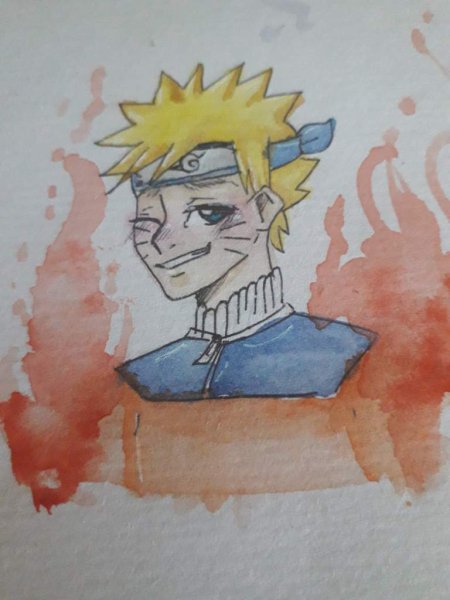 Наруто рисунок красками