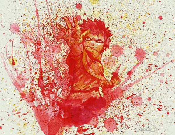 Наруто акварелью