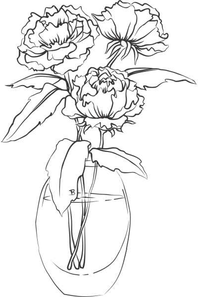 Раскраска цветы и птицы