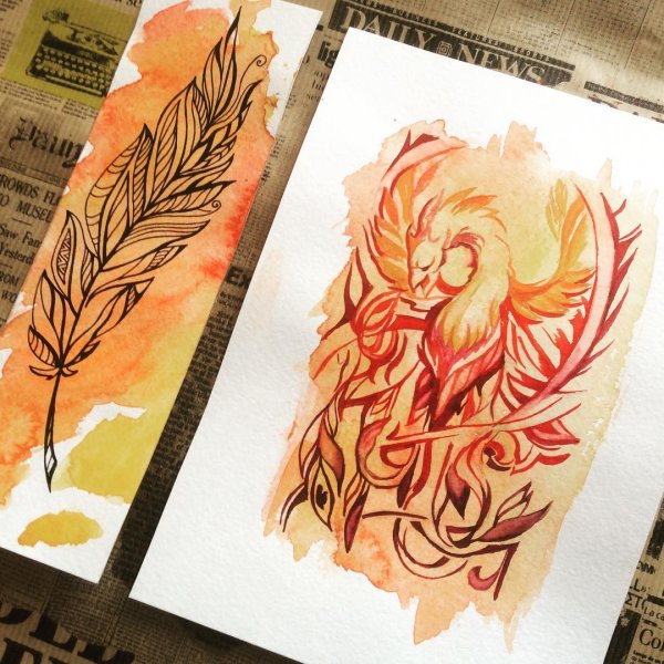 Акварельный Феникс