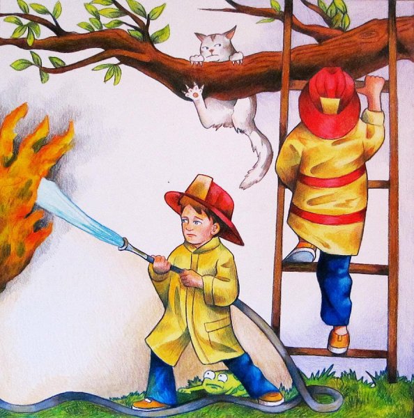 Рисунки на пожарную тематику