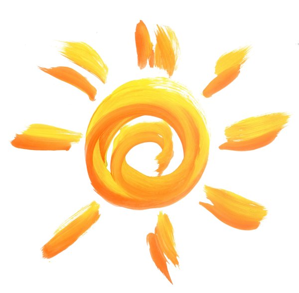 Акварельное солнце