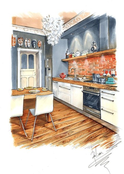 Скетч интерьера