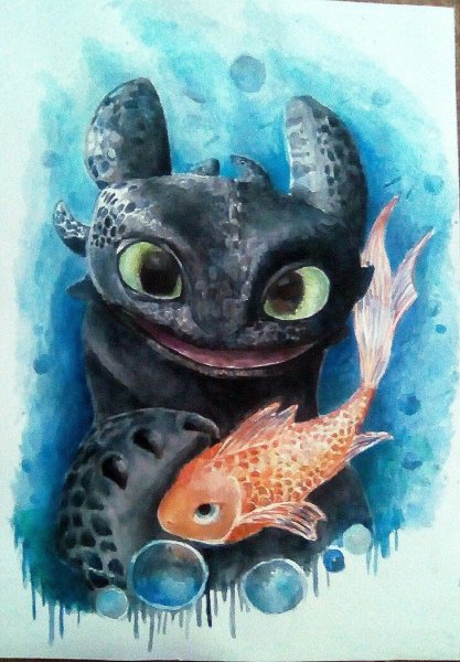 Беззубик акварелью