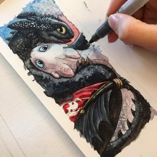 Тату с Беззубиком на руку