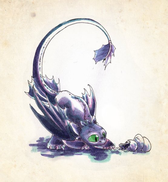 Милый дракон тату